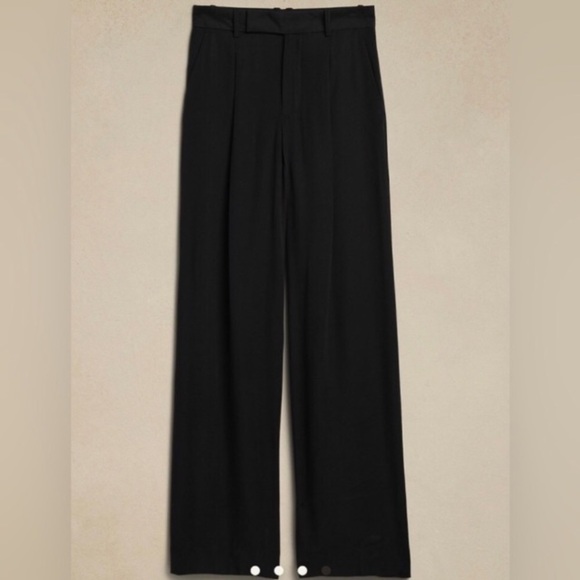 NWT! Banana Republic Black Drapey Wide-Leg Pant - Multiple Sizes🤎 - Picture 5 of 6